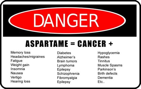 Aspartame poisoning symptoms - 